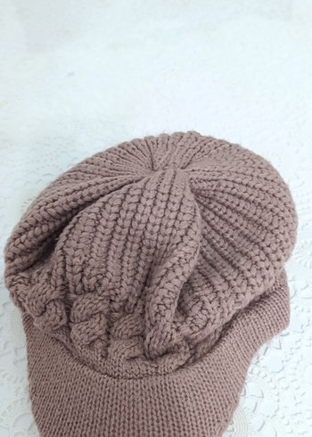 Bej Örgü Kadın Bere - Görsel 4