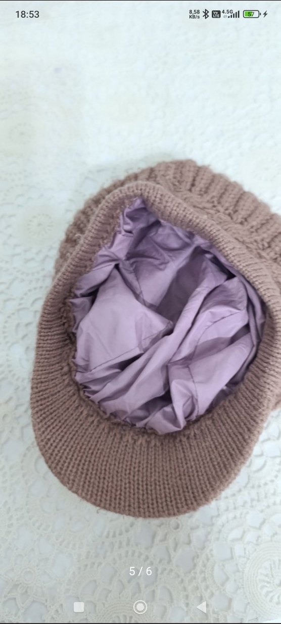 Bej Örgü Kadın Bere - Görsel 3