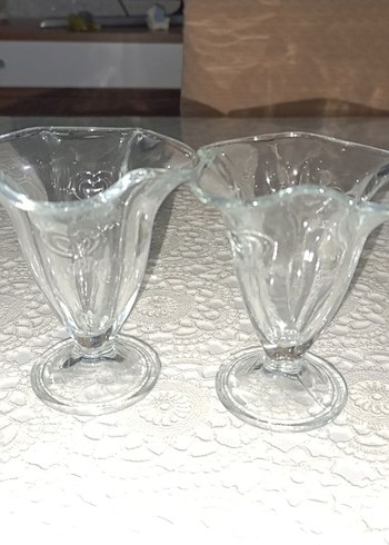 Şeffaf Ayaklı Dondurma Kasesi 2'li Set - Görsel 2