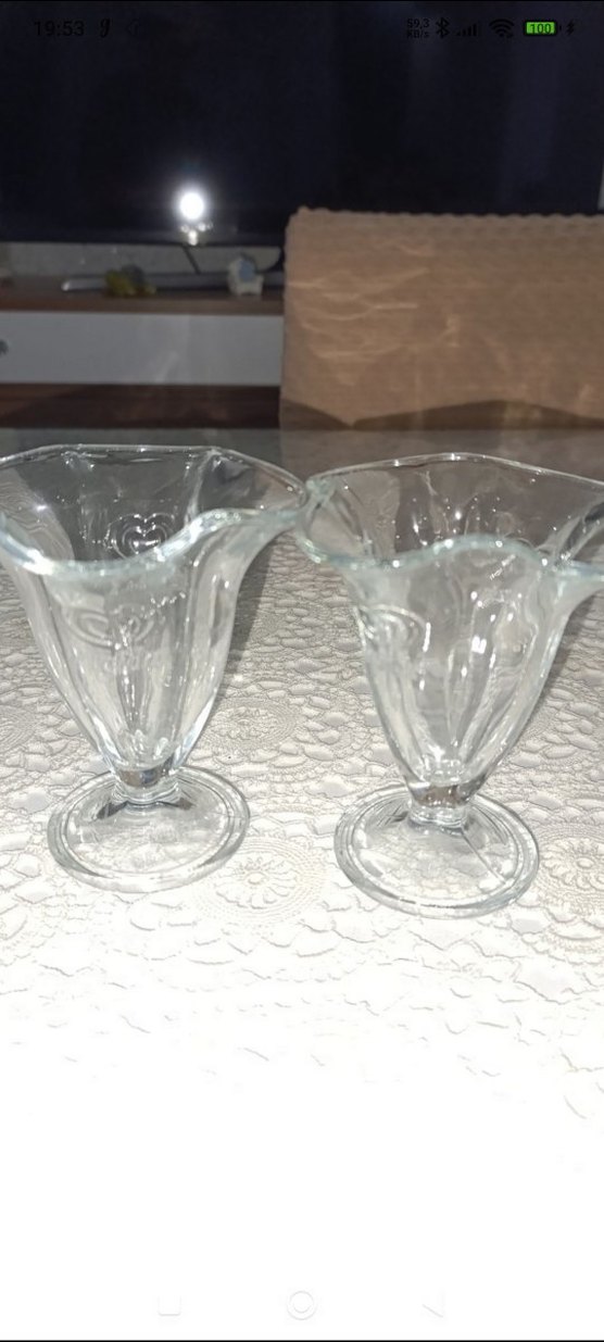 Şeffaf Ayaklı Dondurma Kasesi 2'li Set - Görsel 2