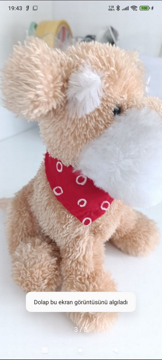 Kahverengi Yumuşak Peluş Köpek Oyuncak - Görsel 3