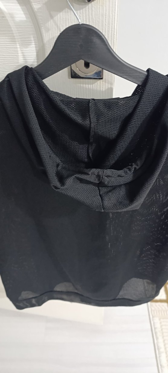 Kadın Siyah Kısa Kollu Fit Kesim Sweatshirt - Görsel 4