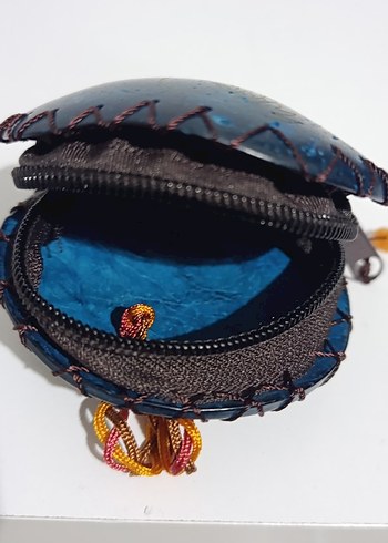 Mavi Deri cuzdan - Görsel 2