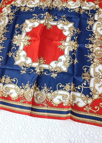 Renkli Kadın İpek Fular - Görsel 2