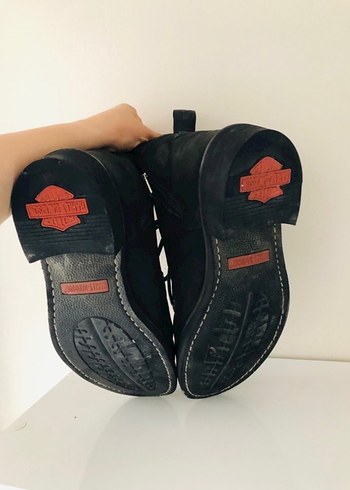 Siyah Deri Erkek Biker Bot - Görsel 3