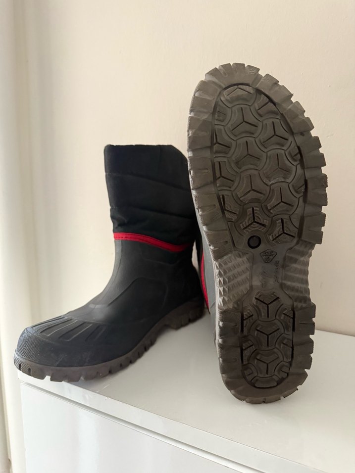 Gri Erkek Outdoor Botları Velcro Kapatma kar botu 44-45numara - Görsel 3