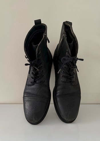 Siyah Deri Erkek Goth Bot - Görsel 3