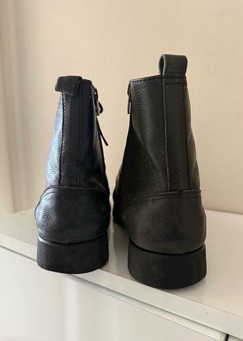 Siyah Deri Erkek Goth Bot - Görsel 5