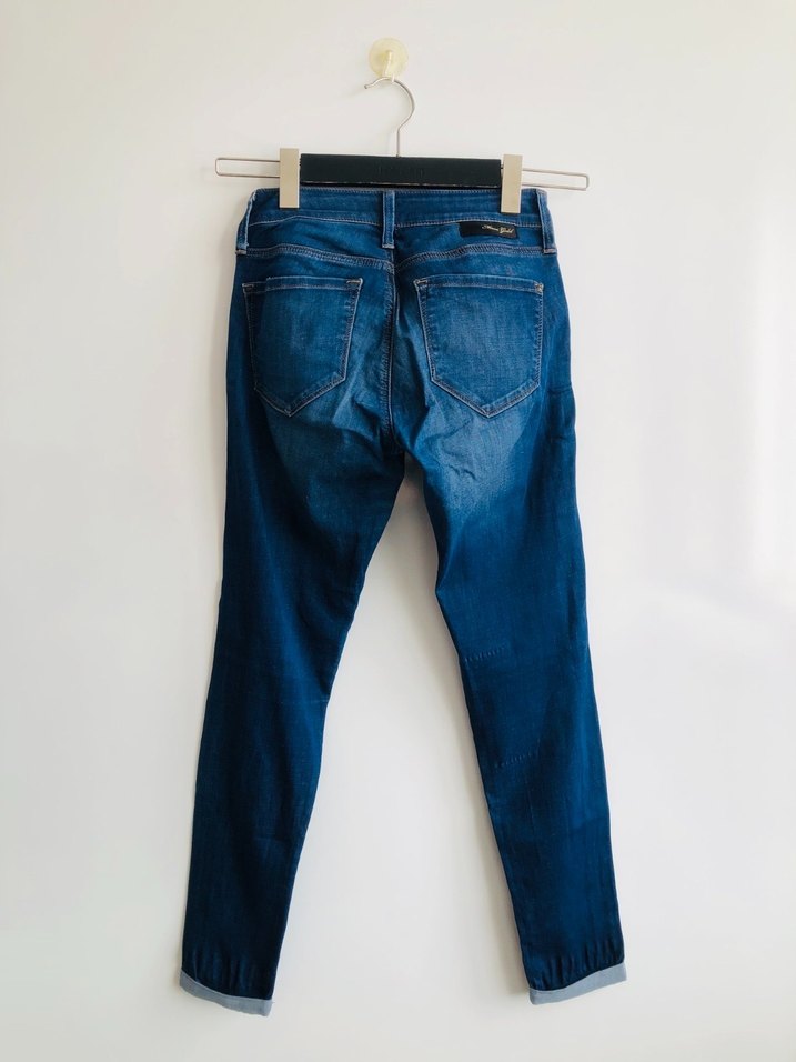 Kadın Lacivert Denim Normal Boy Pantolon - Görsel 2