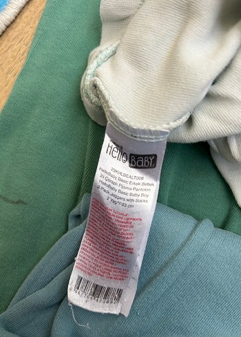 18-24 Ay Beden 3 lü çoraplı pijama altı