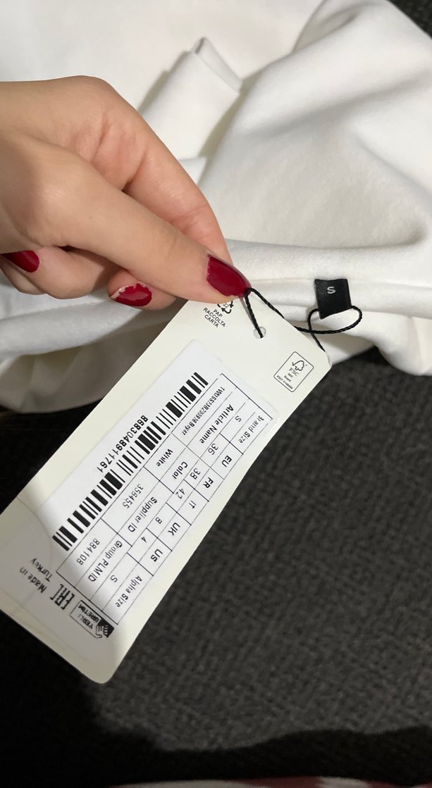 Beyaz Kot Straplez Bluz - Görsel 4