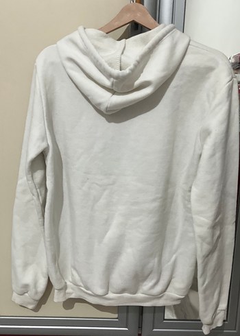 Kadın Beyaz NASA Baskılı Kapüşonlu Sweatshirt - Görsel 2