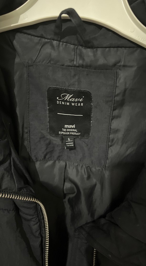 Siyah Fermuarlı Kadın Midi Kışlık Mont - Görsel 3