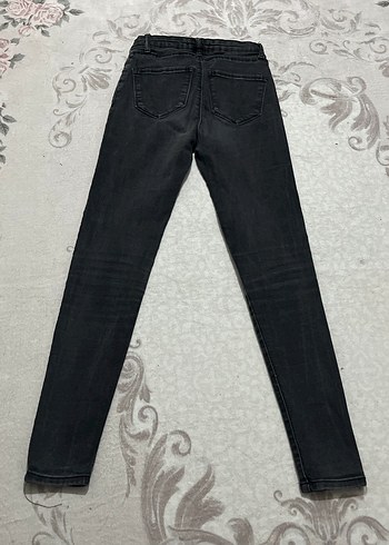 Kadın Siyah Dar Kesim Denim Pantolon - Görsel 2