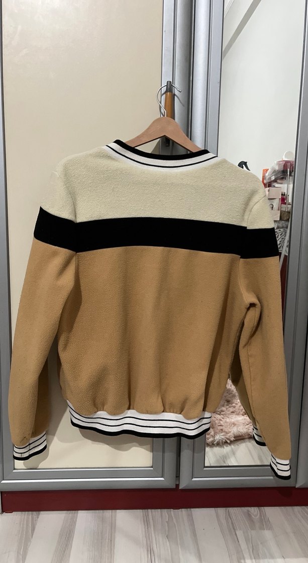 Bej Renkli Düğmeli Midi Kadın Ceket - Görsel 3