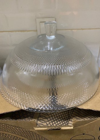 Desenli Cam Kapaklı servis kek  Tabağı - Görsel 10