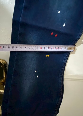 Mavi Bağlamalı şekilli şık kot bay bayan giyebilir sıfır - Görsel 5