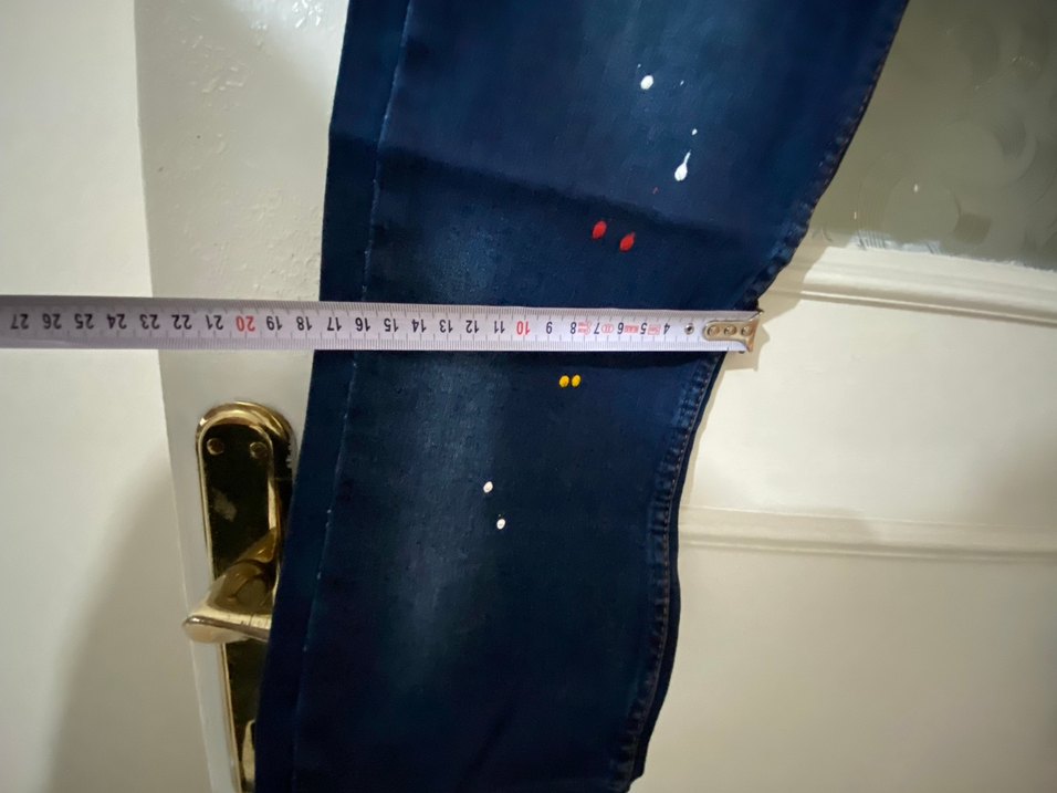 Mavi Bağlamalı şekilli şık kot bay bayan giyebilir sıfır - Görsel 5