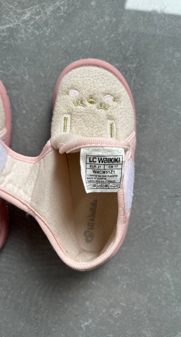 Kız Çocuk Pembe Polar Terlik - Görsel 5