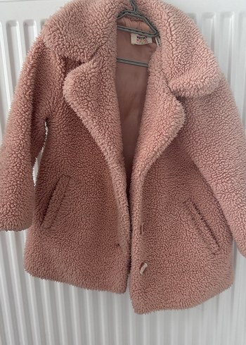 Kız Çocuk Pembe Peluş Kaban - Görsel 3