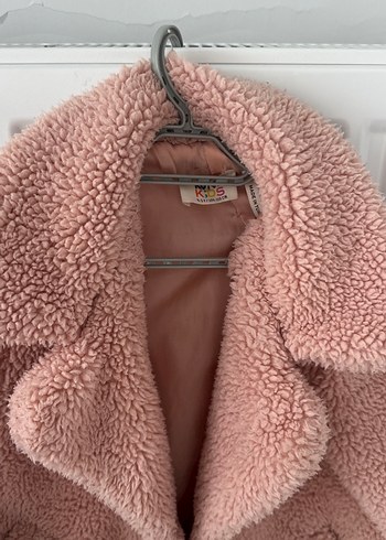 Kız Çocuk Pembe Peluş Kaban - Görsel 4