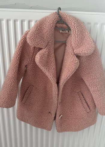 Kız Çocuk Pembe Peluş Kaban - Görsel 5