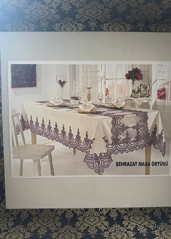 krem rengi 12 adet peçete yüzük ve krem masa örtüsu - Görsel 4