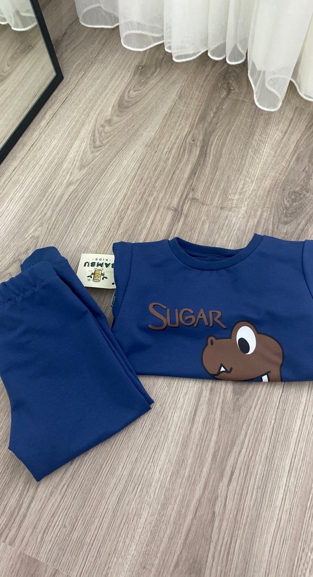 Mavi Bebek Erkek Sweatshirt ve Pantolon Takımı - Görsel 2