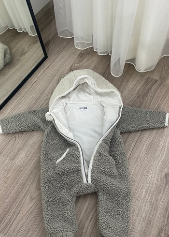 Gri Kürklü Bebek Tulumu - Görsel 2