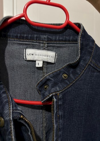 Kadın Koyu Mavi Fermuarlı Denim Ceket - Görsel 3