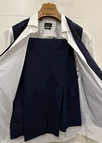 Lacivert Düğmeli Erkek Takım Elbise - Görsel 7