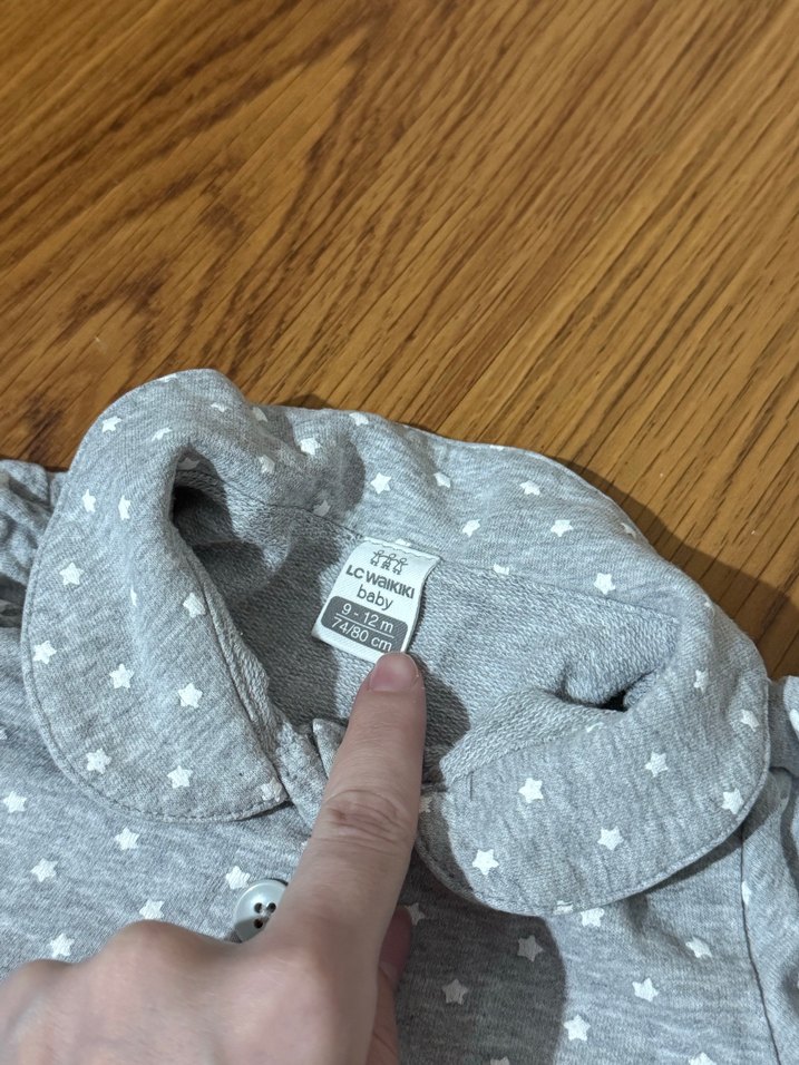 Gri Desenli Uzun Kollu Kız Bluzu - Görsel 2