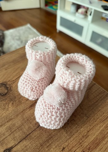 Kız - Erkek Bebek Örgü Panduf - Görsel 2