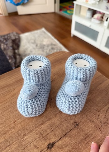 Kız - Erkek Bebek Örgü Panduf - Görsel 3