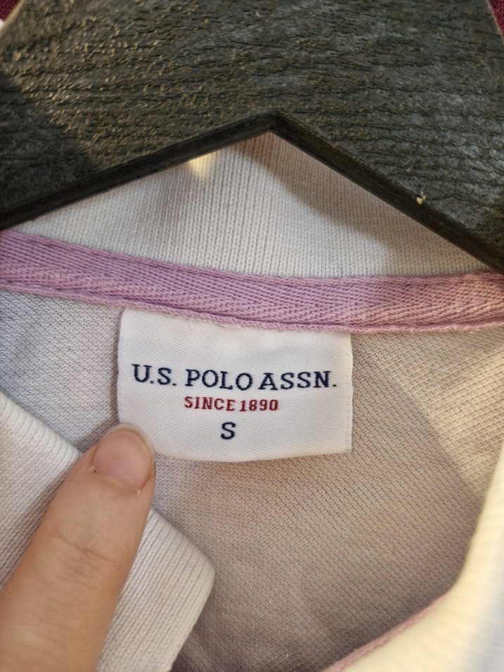 U.S. Polo Assn. Erkek Uzun Kollu Pembe Polo Tişört - Görsel 2