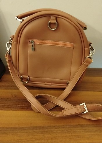 Pembe Deri Püsküllü Kadın Çanta - Görsel 2