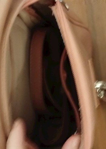 Pembe Deri Püsküllü Kadın Çanta - Görsel 3