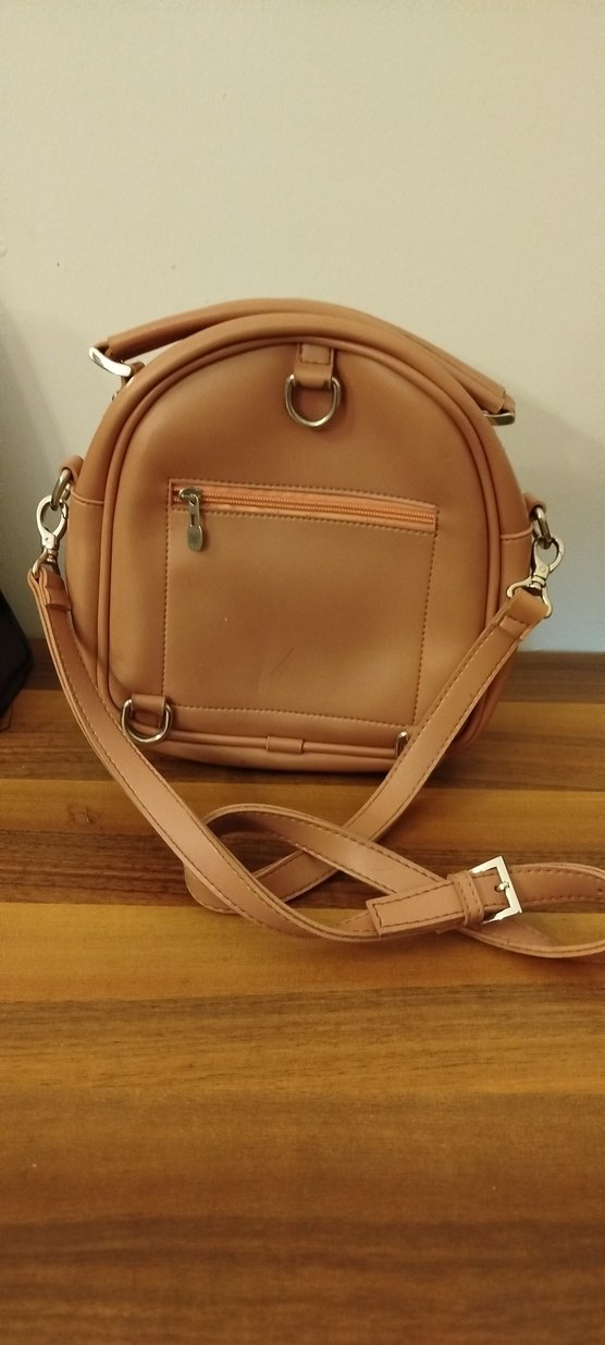 Pembe Deri Püsküllü Kadın Çanta - Görsel 2