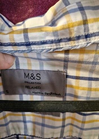 Marks&Spencer Çok Renkli Pamuklu Uzun Kollu Erkek Gömlek - Görsel 2