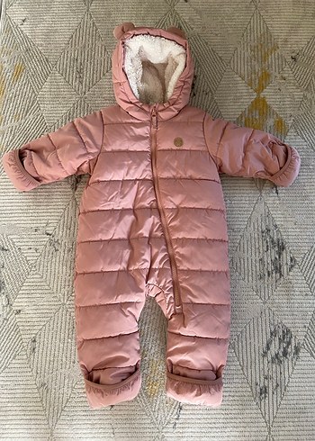 Kız Bebek Pembe Kürklü Tulumu - Görsel 2