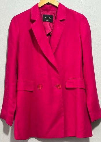 Massimo Dutti Fusya Keten Blazer Ceket