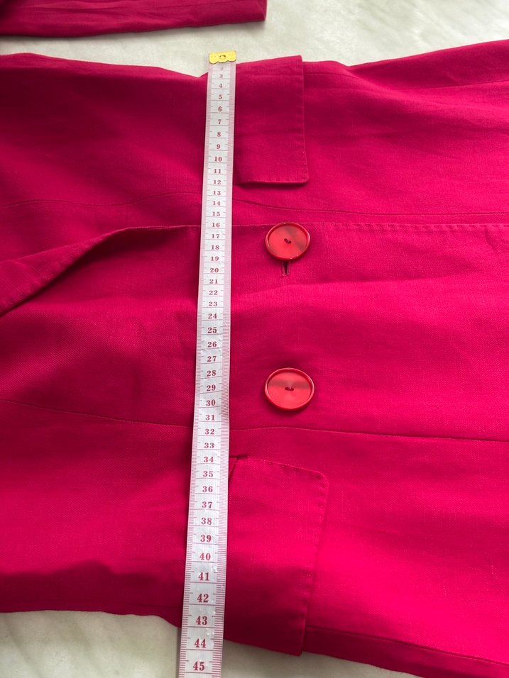Massimo Dutti Fuşya Keten Blazer Ceket — görsel 13/14