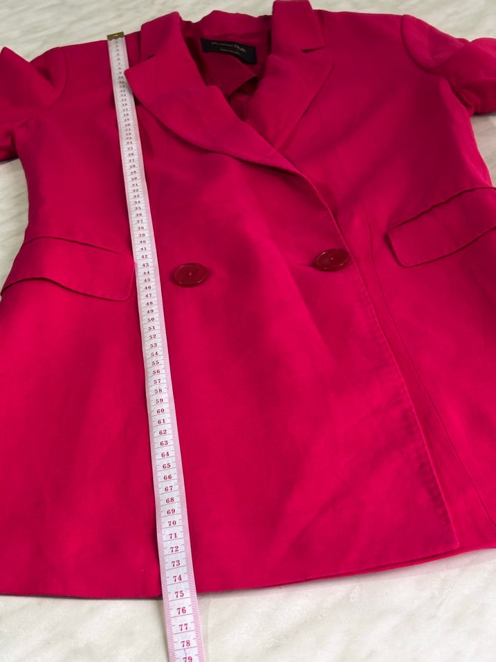 Massimo Dutti Fuşya Keten Blazer Ceket — görsel 11/14