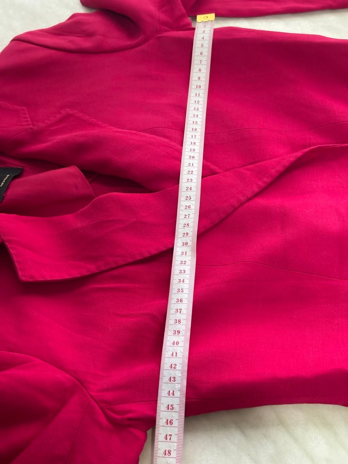 Massimo Dutti Fuşya Keten Blazer Ceket — görsel 12/14