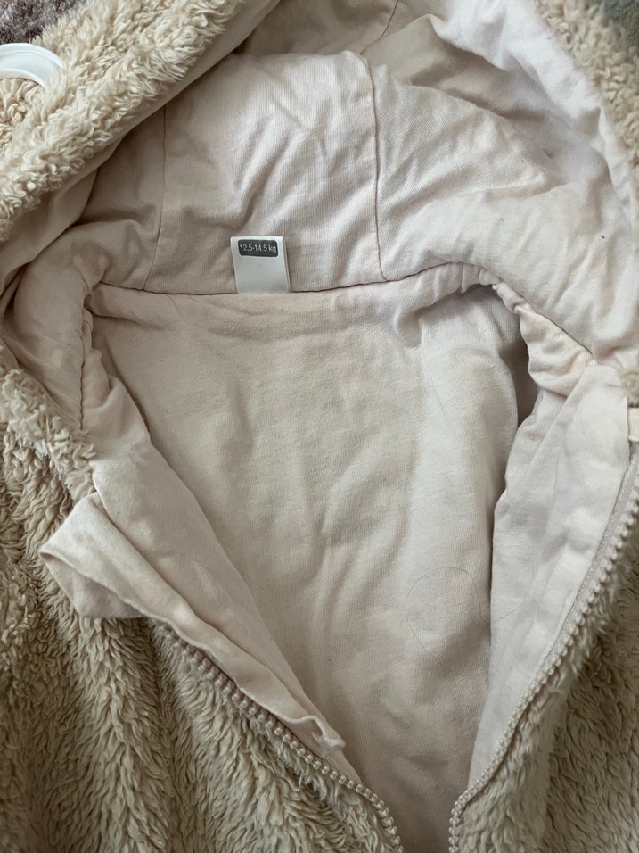 Bej Bebek Tulum, Kürk Detaylı, Kapüşonlu - Görsel 4