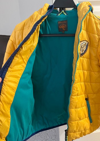 Sarı Erkek Çocuk Kapitone Fermuarlı Mont - Görsel 2