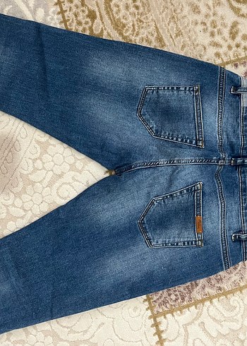 Düz Kesim Mavi Kadın Kot Pantolon - Görsel 2