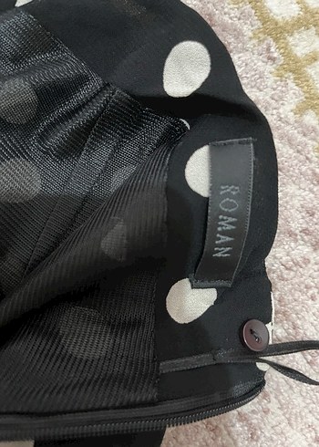 Puantiye Desenli Siyah Mini Etek - Görsel 2