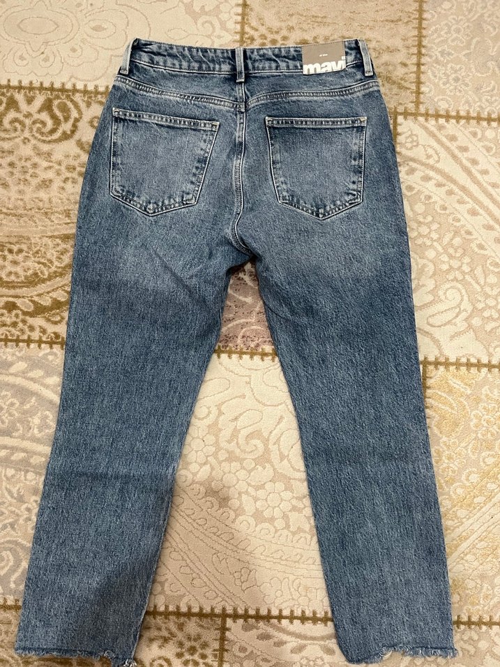 Geniş Kesim Mavi Kot Pantolon - Görsel 4