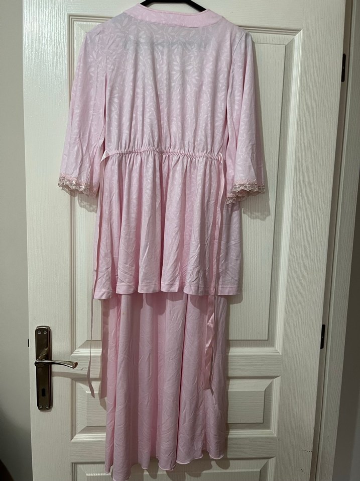 Pembe Uzun Kadın Pijama Takımı - Görsel 4